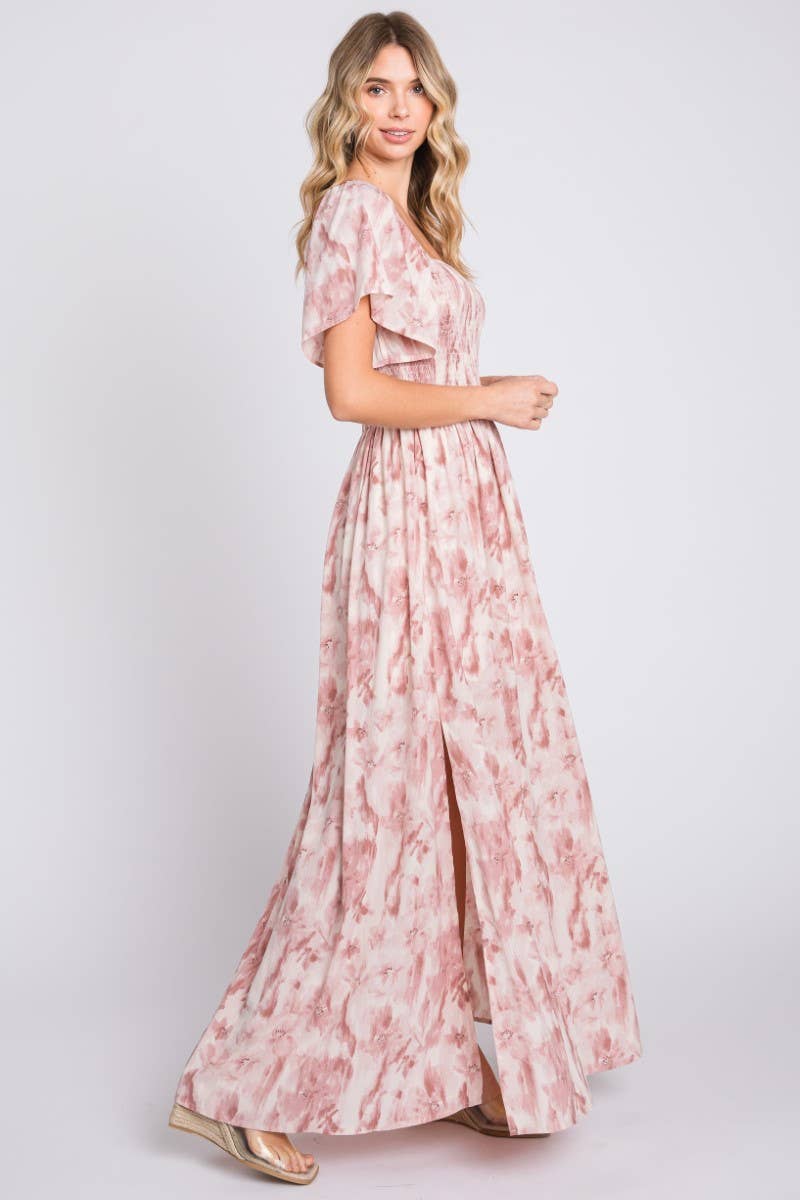 Stunning Floral Printed Long Dress