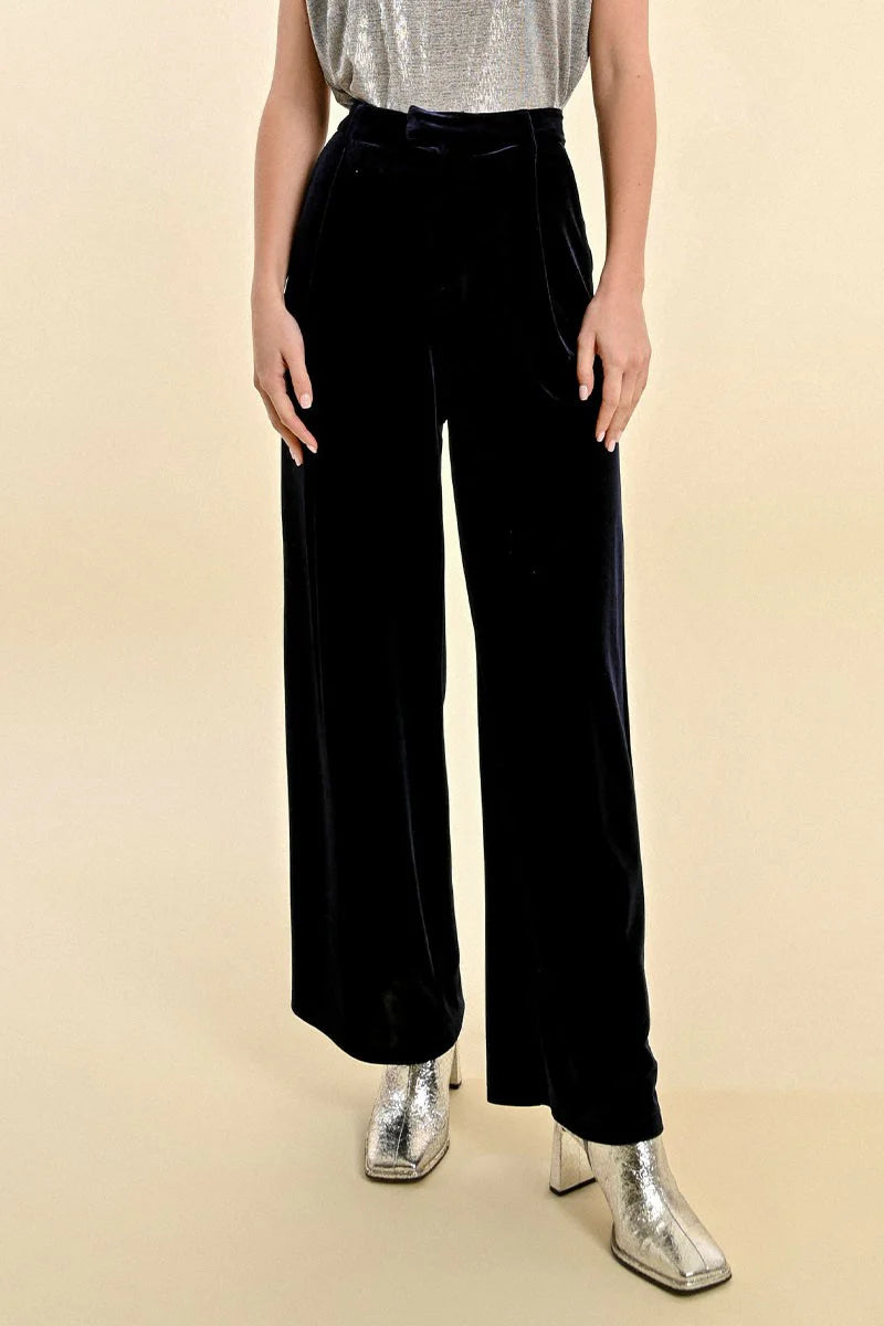 Flowing Velvet Panne Pants