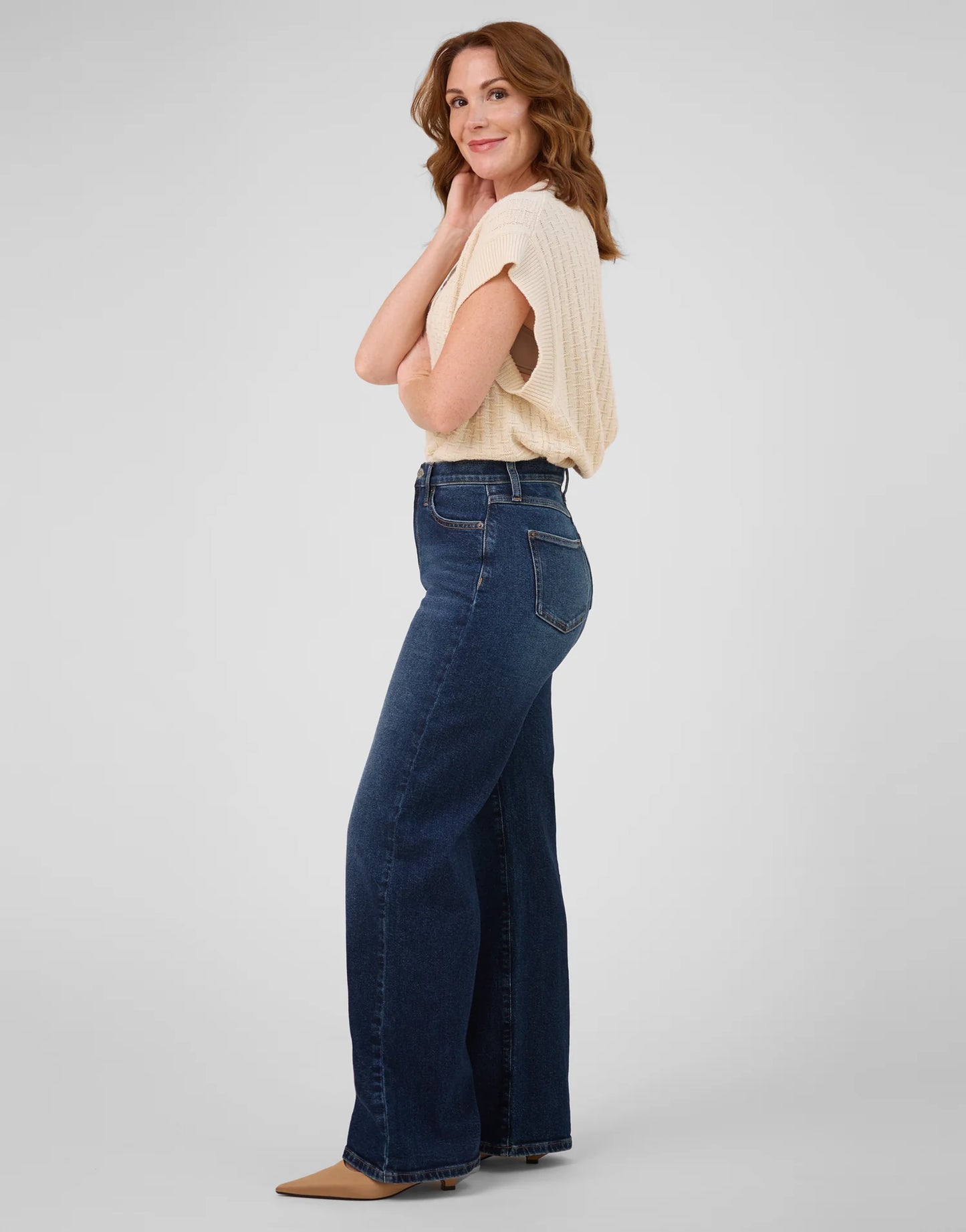 Lily Wide Leg Jeans - Lisbon