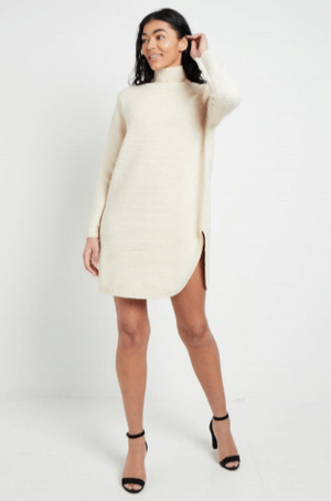 Thea Beige Sweater Dress