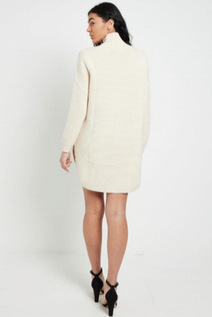 Thea Beige Sweater Dress