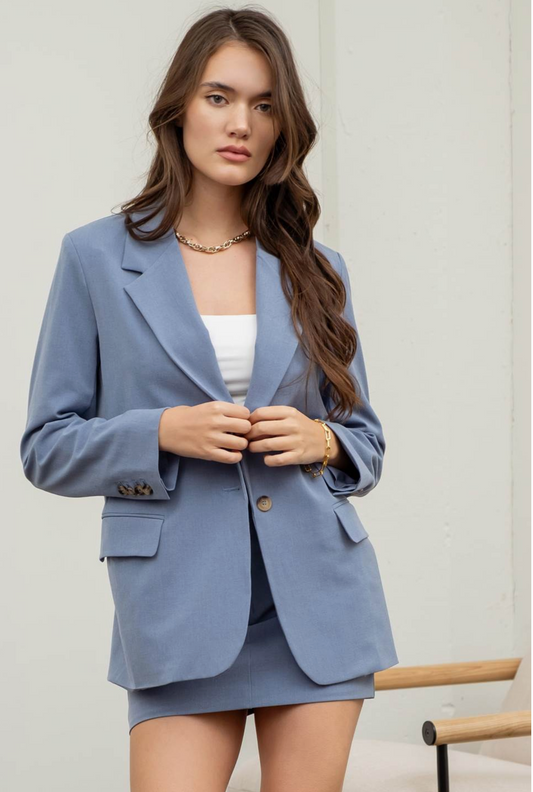 Longline Blazer - Blue