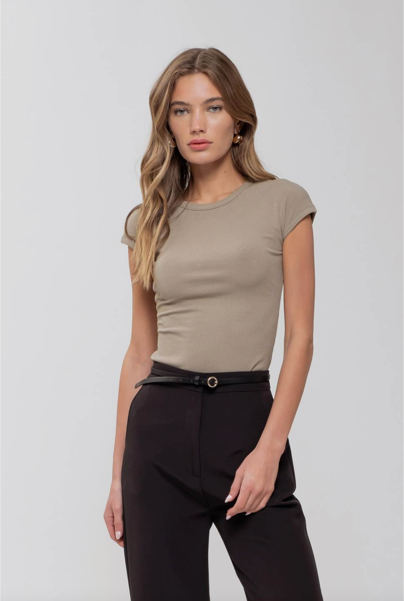 Round Neck Short Sleeve Top