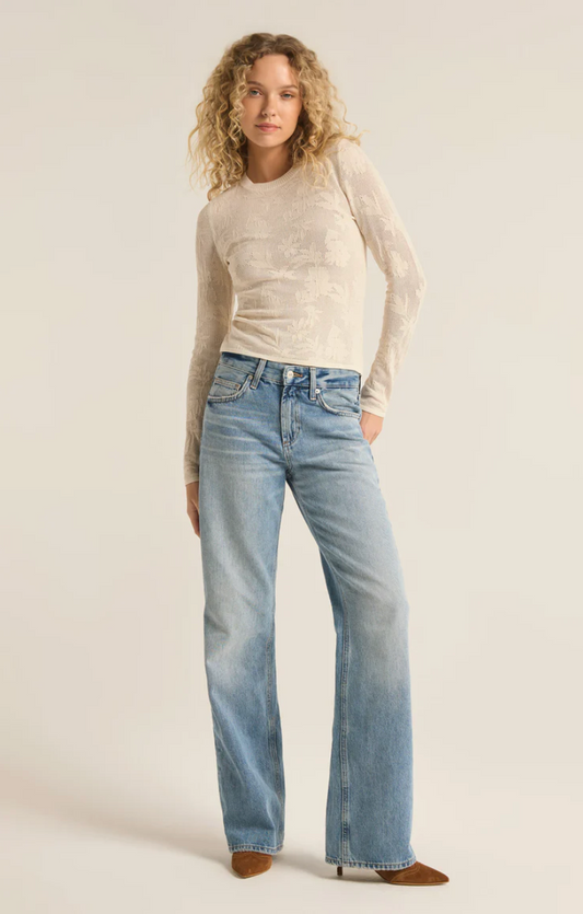 Tibi Mesh Sweater - Sea Salt