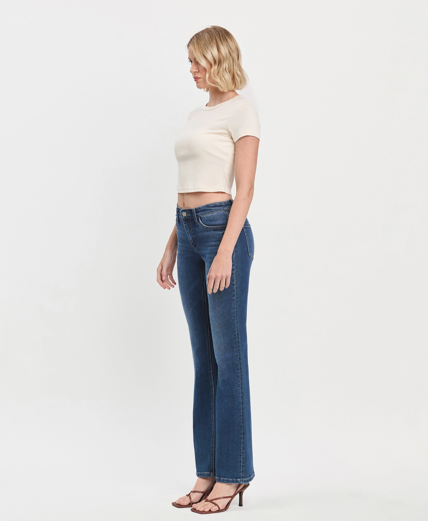 Miranda Mid Rise Relaxed Bootcut Jeans