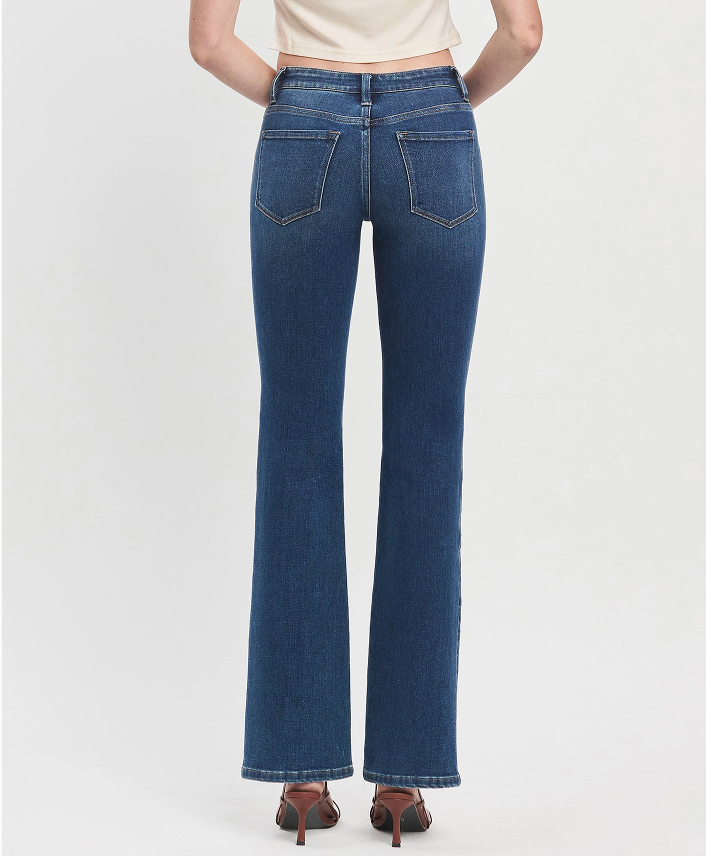 Miranda Mid Rise Relaxed Bootcut Jeans