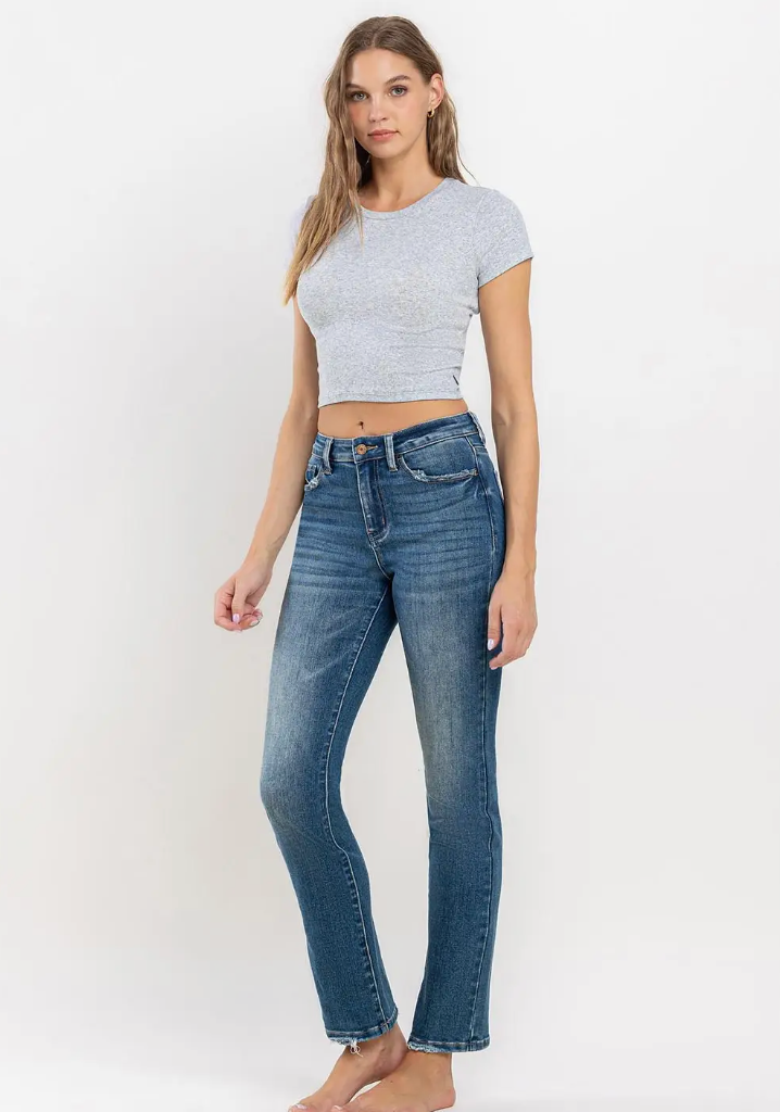 Jeanne (Moonlight) High Rise Stretch Slim Straight Jeans