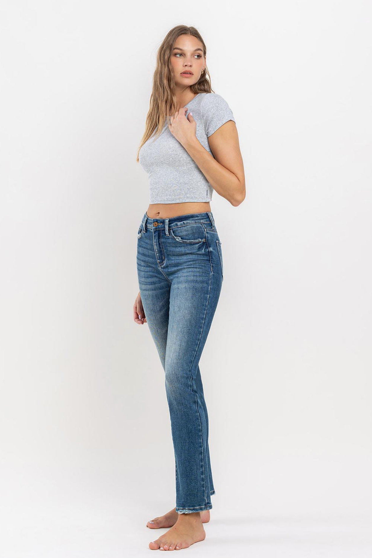 Jeanne (Moonlight) High Rise Stretch Slim Straight Jeans