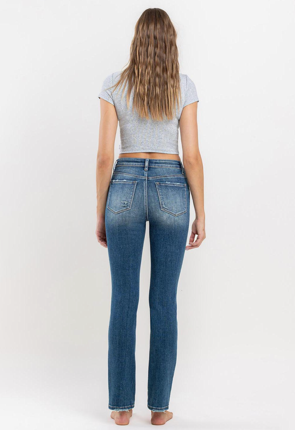 Jeanne (Moonlight) High Rise Stretch Slim Straight Jeans