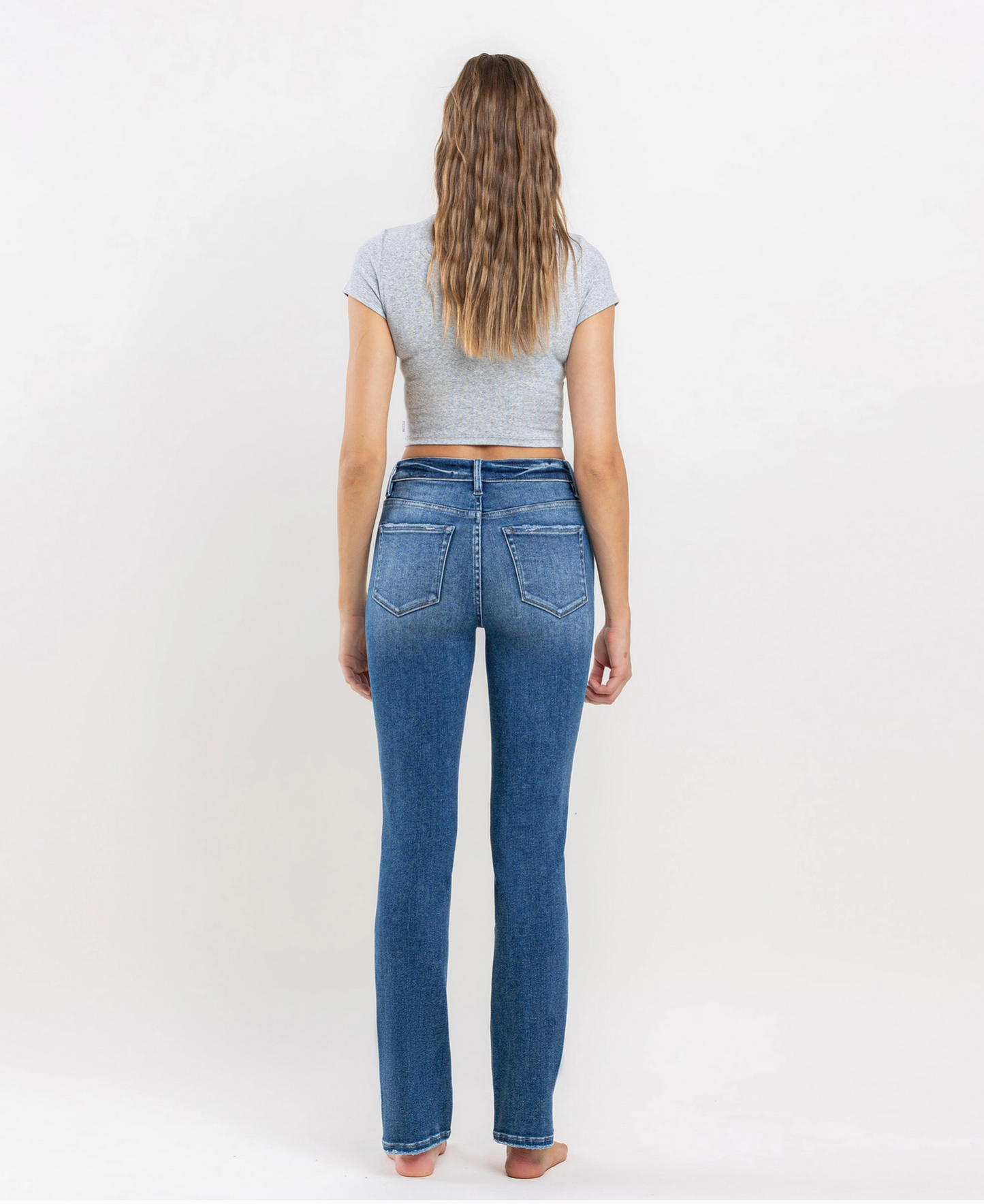 Jeanne (Luxurious) High Rise Long Slim Straight Jeans