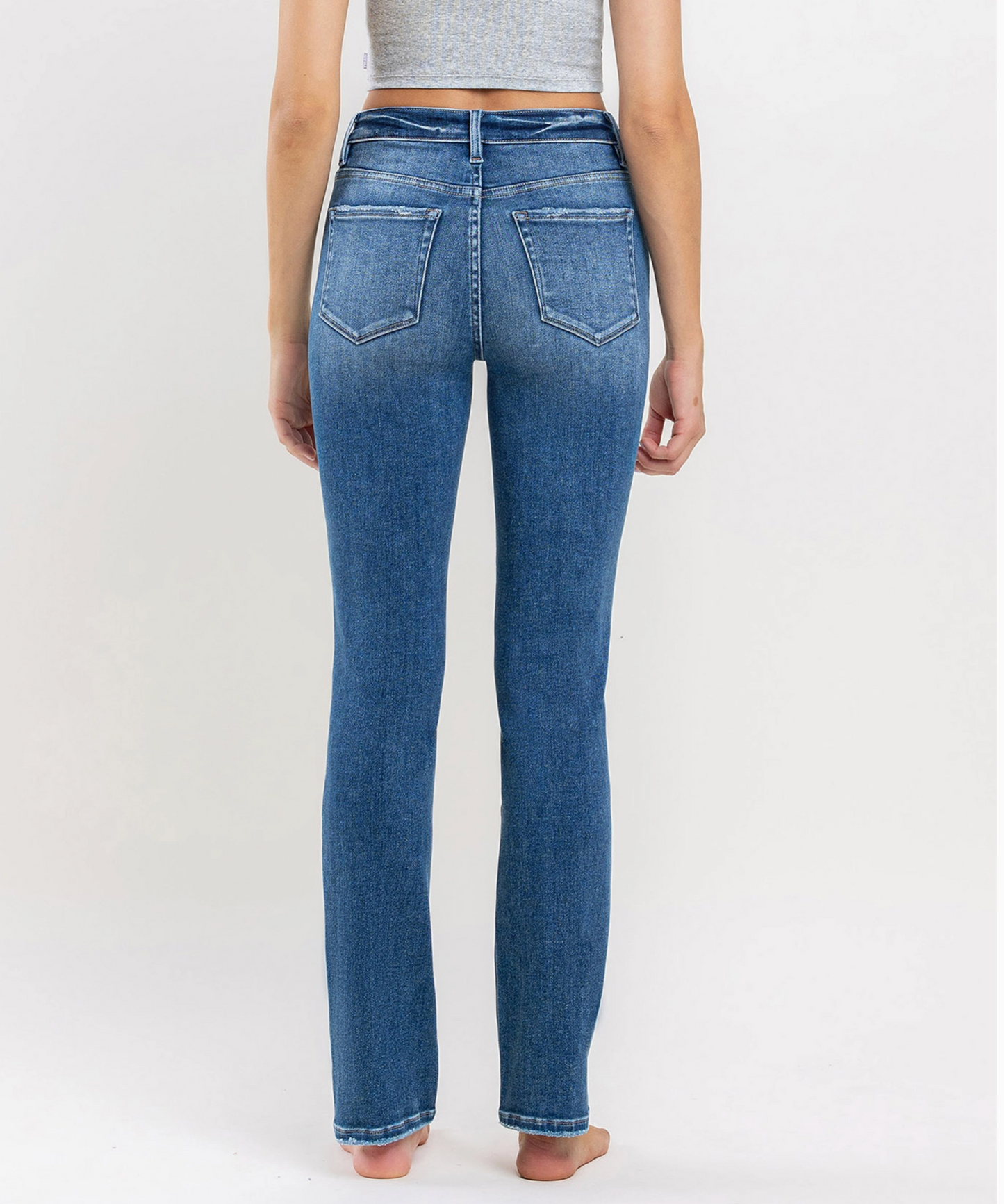 Jeanne (Luxurious) High Rise Long Slim Straight Jeans