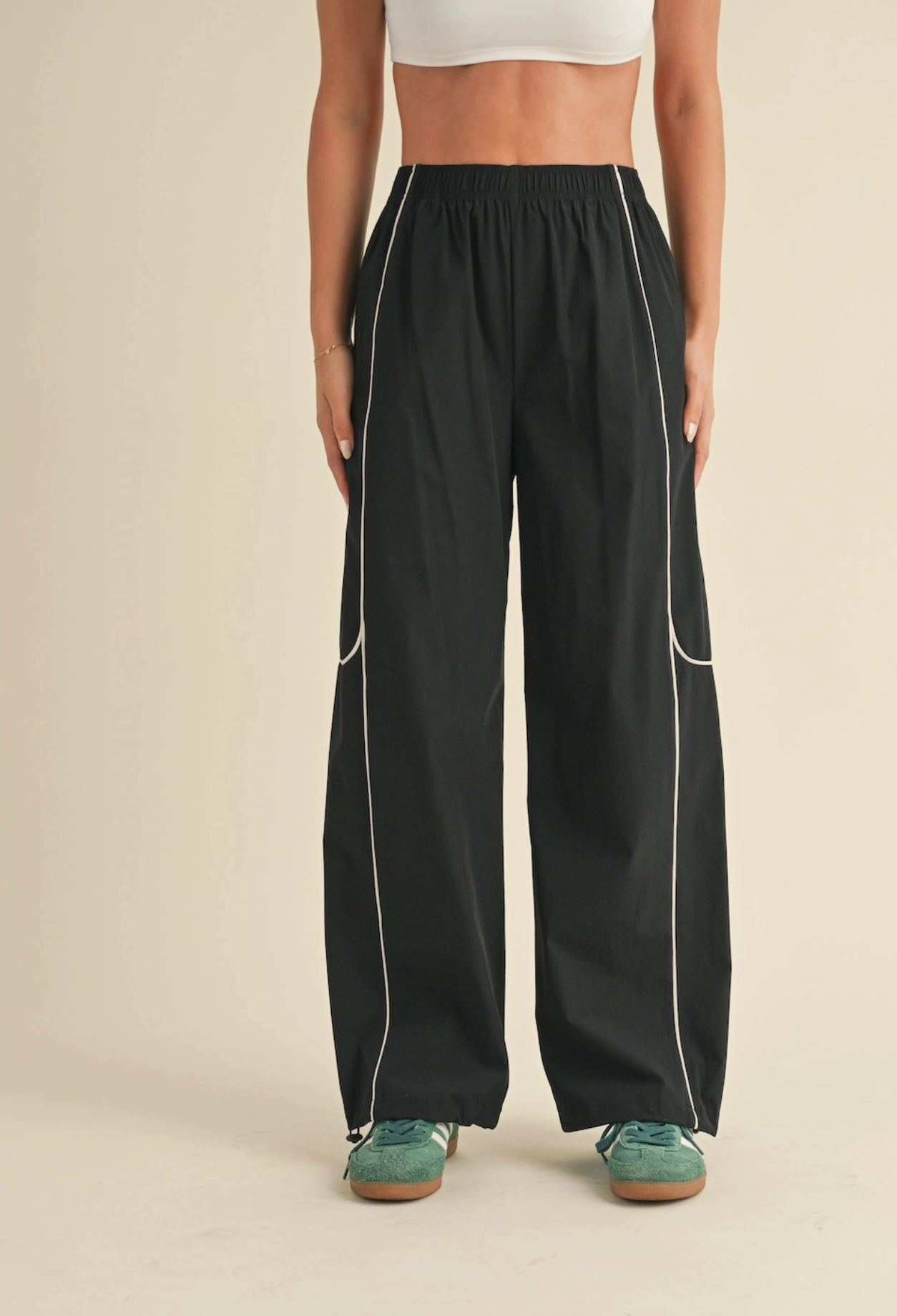 Track Pants with Contrast Piping