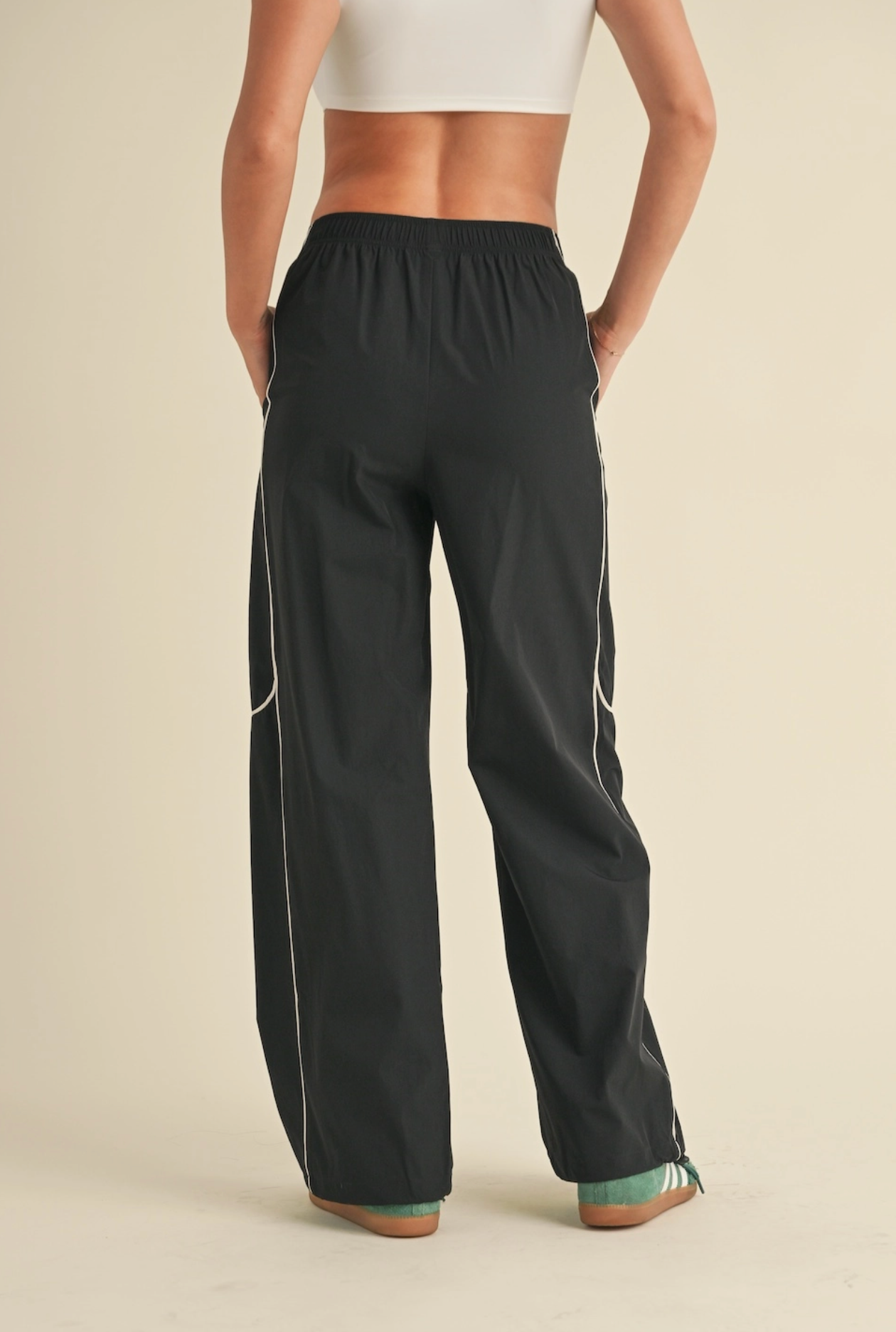 Track Pants with Contrast Piping