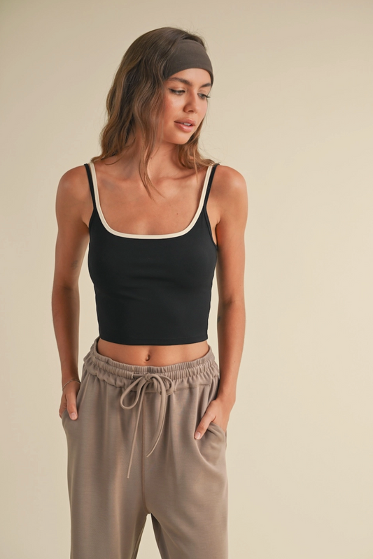 Two Tone Layered Cami Top