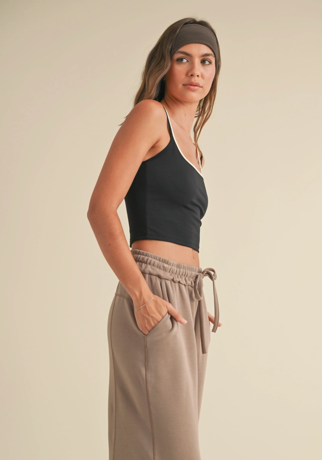 Two Tone Layered Cami Top