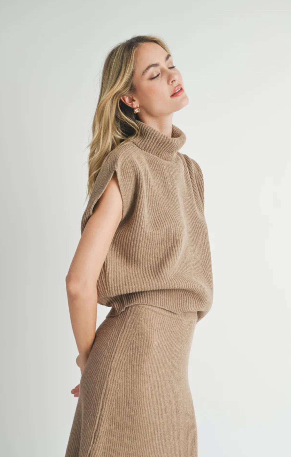 Crosby Ribbed Turtleneck Vest