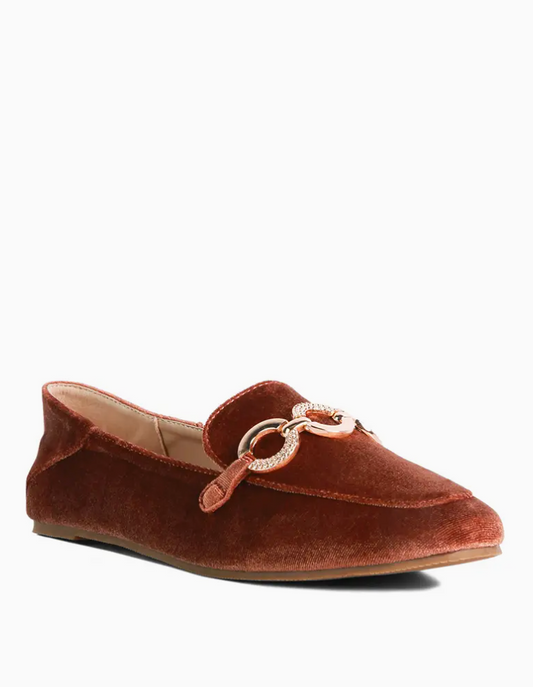 Velvet Textured Loafers