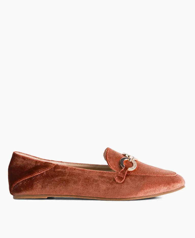 Velvet Textured Loafers