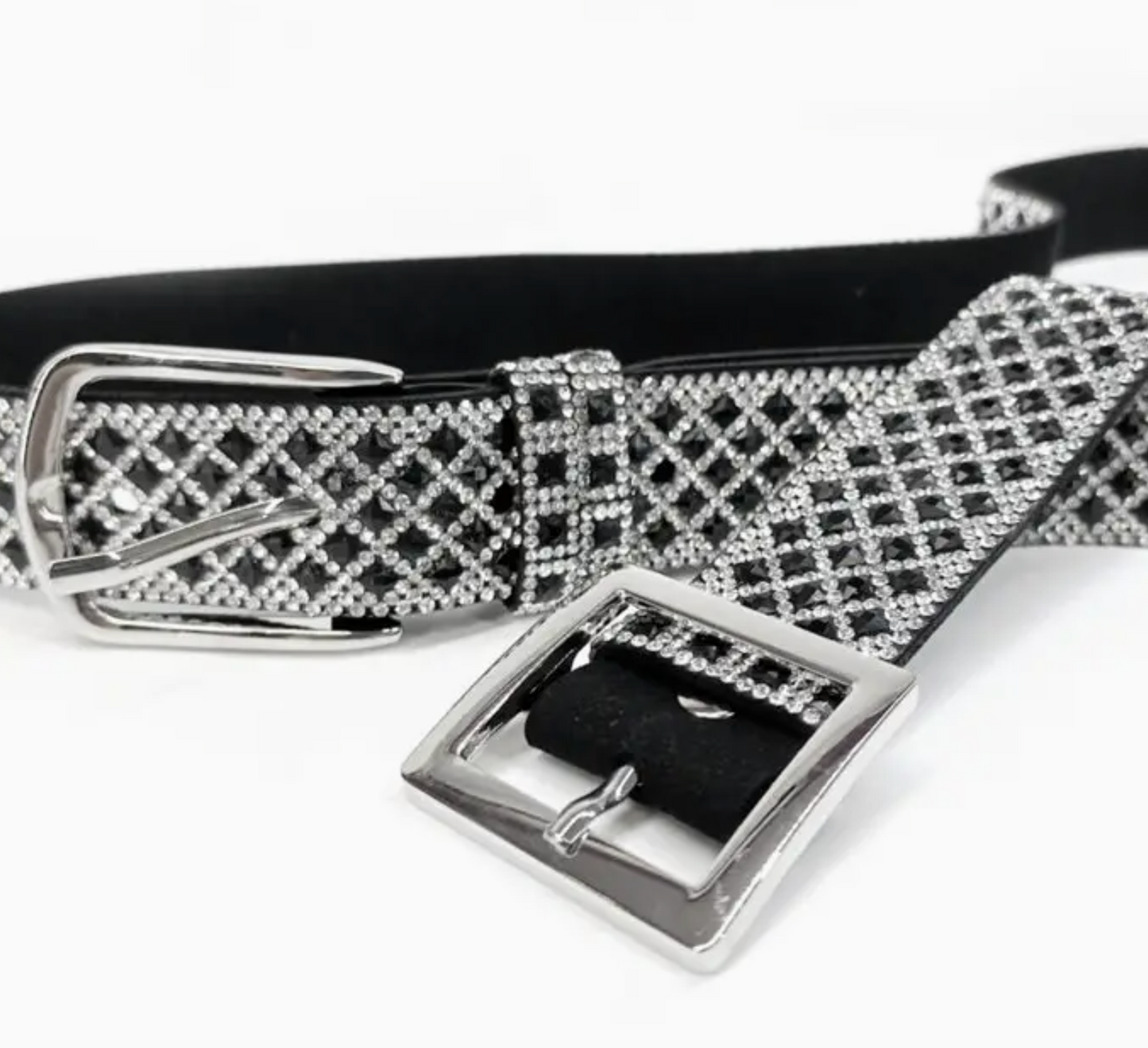 Bubbles & Bling Belt & Extender Aristocrat Silver Black