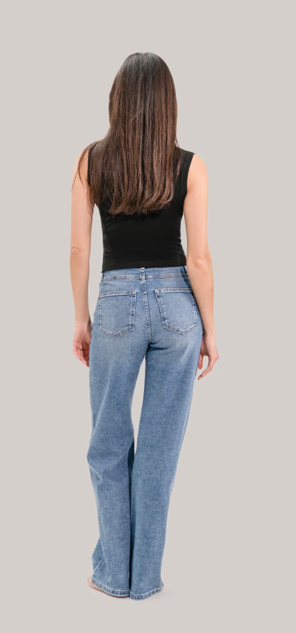 LILY WIDE LEG JEANS / JERSEY