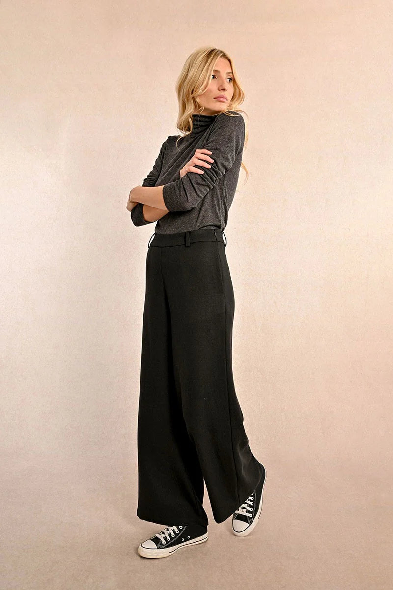 Wide Leg Woven Dress Pant