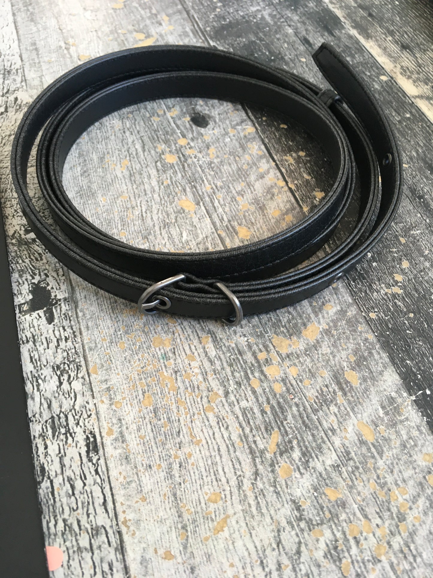 D-ring metal buckle belt