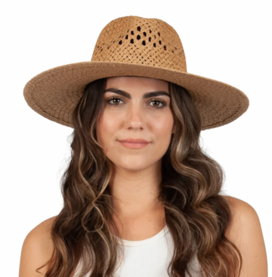 Escapade Straw Sun Hat-Tan