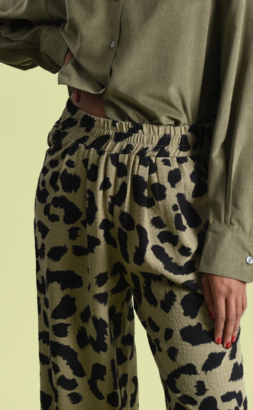 Loose Leopard Print Pants