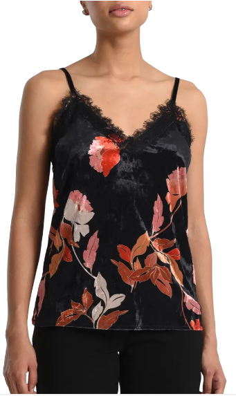 Floral Velvet Print Camisole