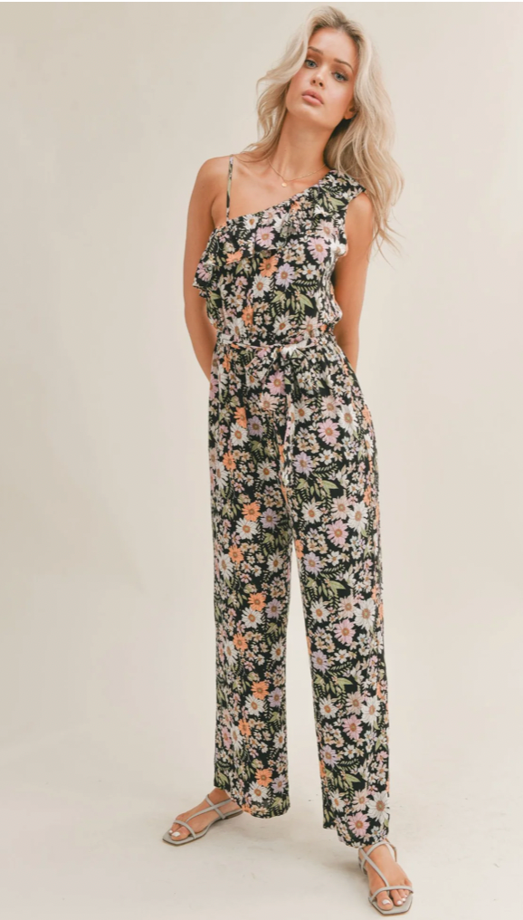 Getaway Garden One Shoulder Jumpsuit