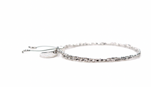 Silver "Tiny" Bead Doublestrand Bracelet